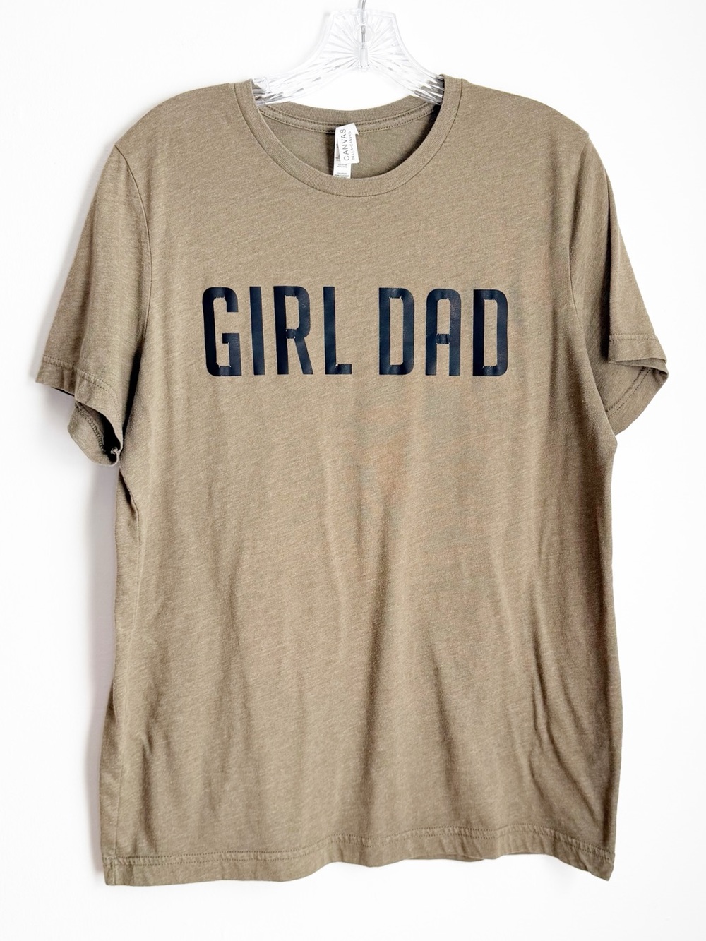 Bella Canvas Olive 'GIRL DAD' Short Sleeve Tee